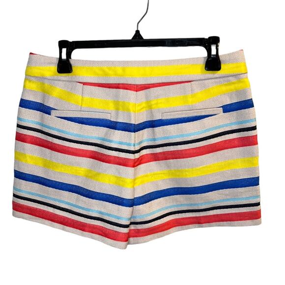 J. Crew Women's Jacquard Basketweave Colorful Striped Shorts Size 6 NWT - Picture 14 of 16